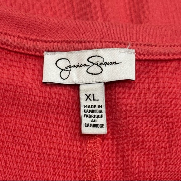 Jessica Simpson Pink Textured Midi Summer Spring Dress Women’s Size XL - Picture 8 of 12